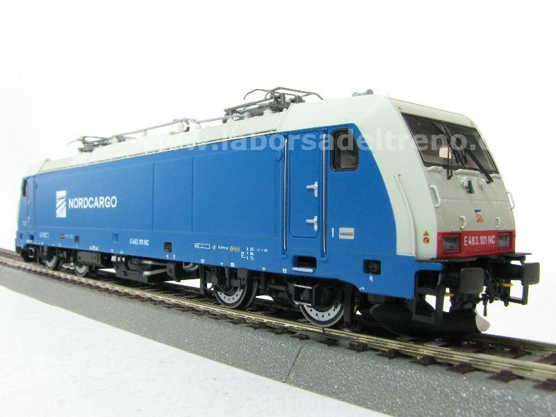 Loco el. E 483 101 della NordCargo, livrea azzurra, ep. VI