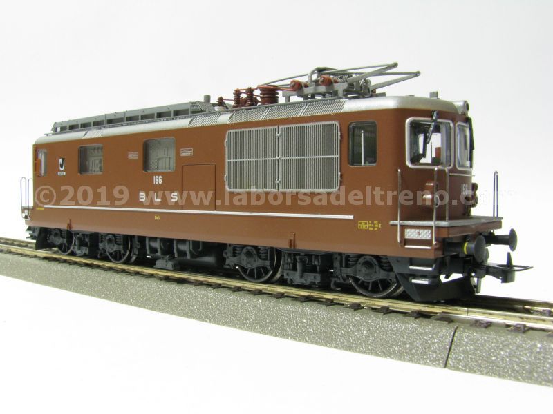 Locomotiva elettrica BLS Re 4/4 166 'Aeschi' monopantografo a doppio braccio, livrea marrone, epoca IV/V/VI - Digital Sound