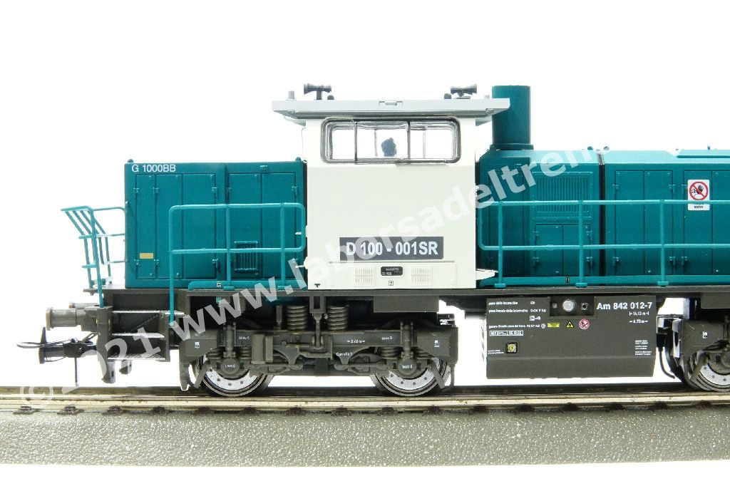 Locomotiva diesel SBB Cargo Italia D100.001SR (ex. Am 842), livrea verde con cabina bianca e frontali rossi, epoca VI - Digital Sound - Esclusiva per PiR.A.T.A.
