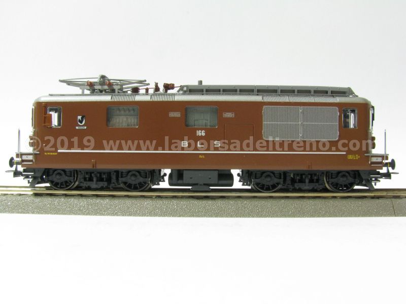 Locomotiva elettrica BLS Re 4/4 166 'Aeschi' monopantografo a doppio braccio, livrea marrone, epoca IV/V/VI - Digital Sound