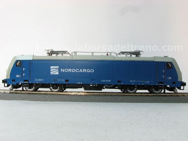 Loco el. E 483 101 della NordCargo, livrea azzurra, ep. VI