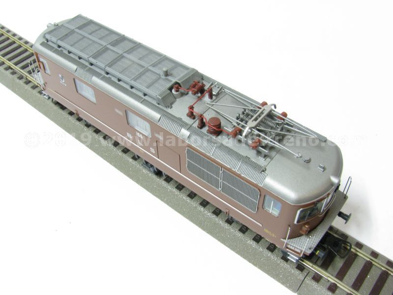 Locomotiva elettrica BLS Re 4/4 166 'Aeschi' monopantografo a doppio braccio, livrea marrone, epoca IV/V/VI - Digital Sound