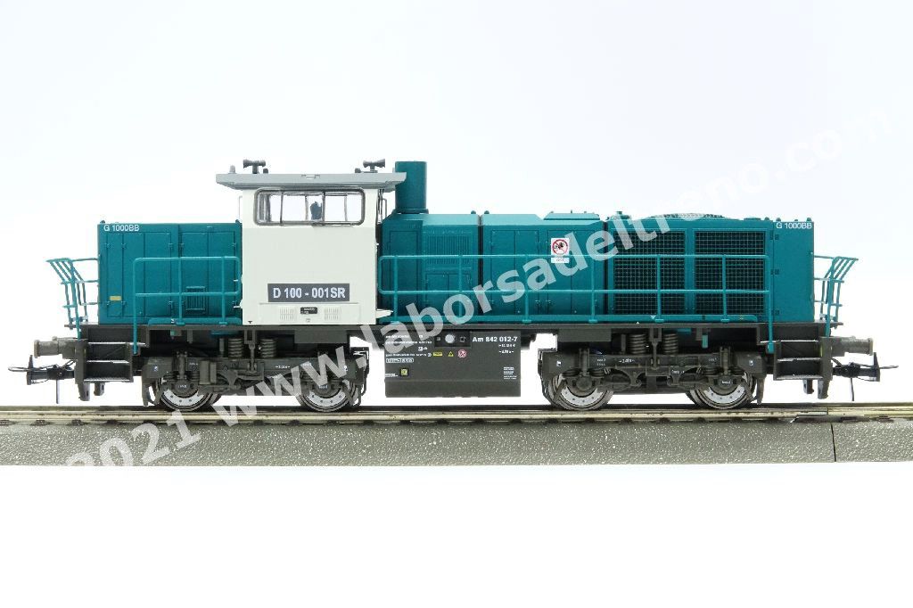 Locomotiva diesel SBB Cargo Italia D100.001SR (ex. Am 842), livrea verde con cabina bianca e frontali rossi, epoca VI - Digital Sound - Esclusiva per PiR.A.T.A.