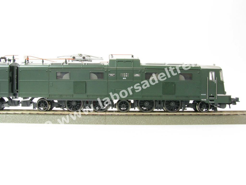 Locomotiva elettrica SBB Ae 8/14 11851 con frontali tipo Ae 6/6, due pantografi, livrea verde scuro, epoca III/IV - Digital Sound