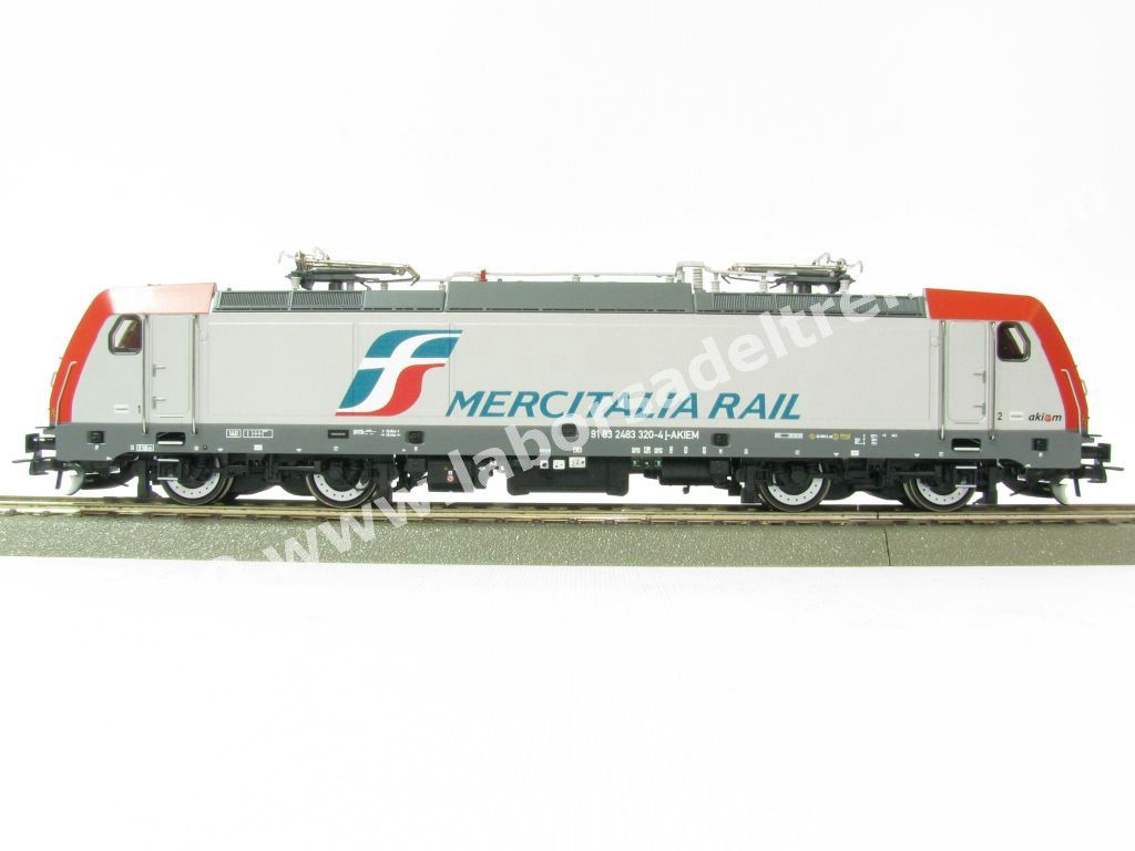 Locomotiva elettrica FS E483 Mercitalia Rail, livrea argento con musi rossi, epoca VI - Digital Sound