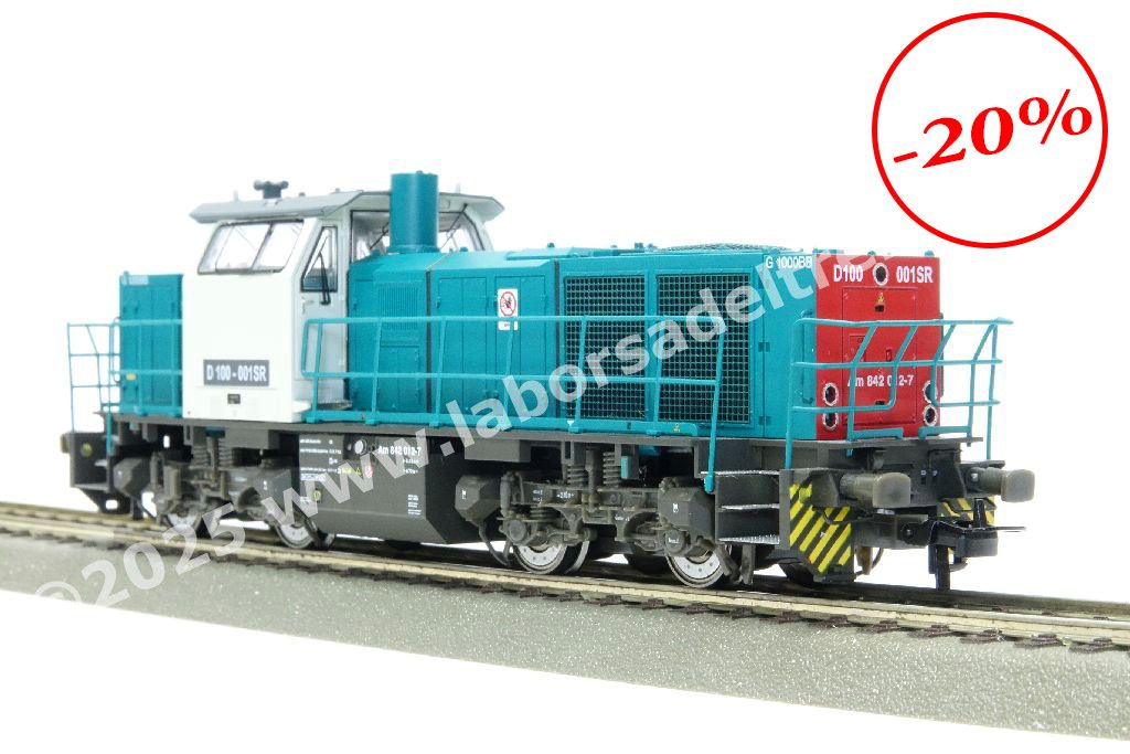Locomotiva diesel SBB Cargo Italia D100.001SR (ex. Am 842), livrea verde con cabina bianca e frontali rossi, epoca VI - Digital Sound - Esclusiva per PiR.A.T.A.