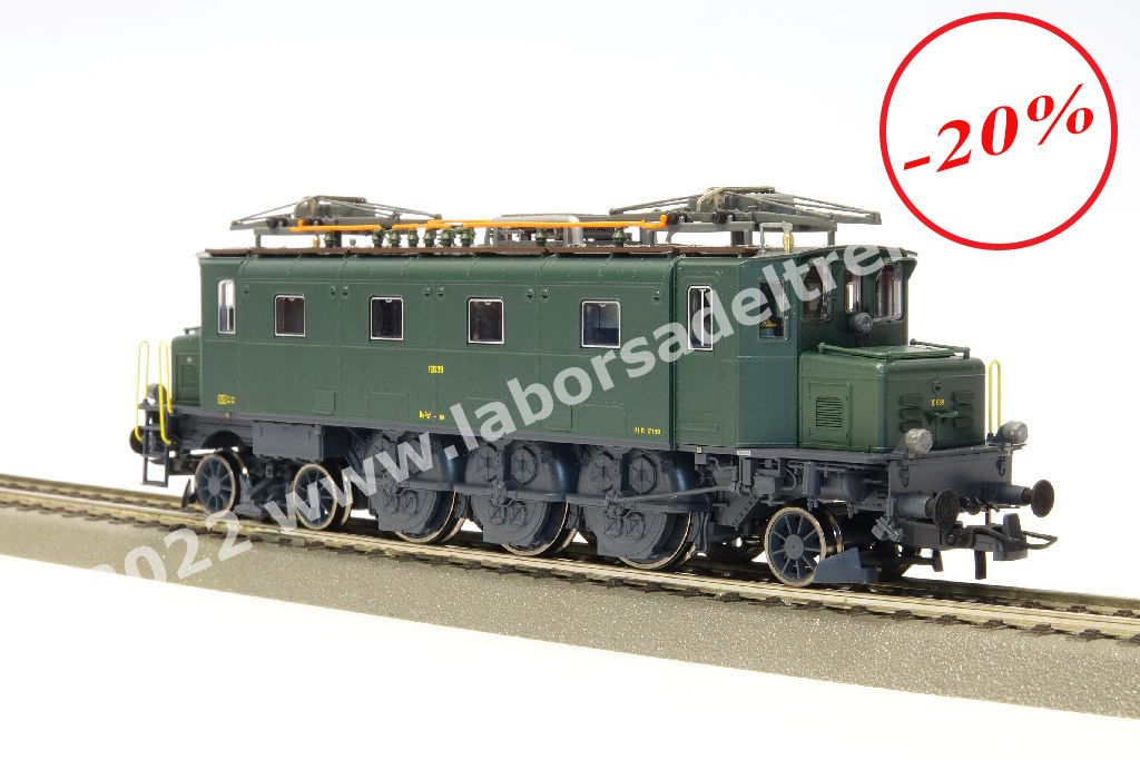 Locomotiva elettrica SBB Ae 3/6 10639 di 1° serie, livrea verde con fanali elettrici, epoca IV - Digital Sound