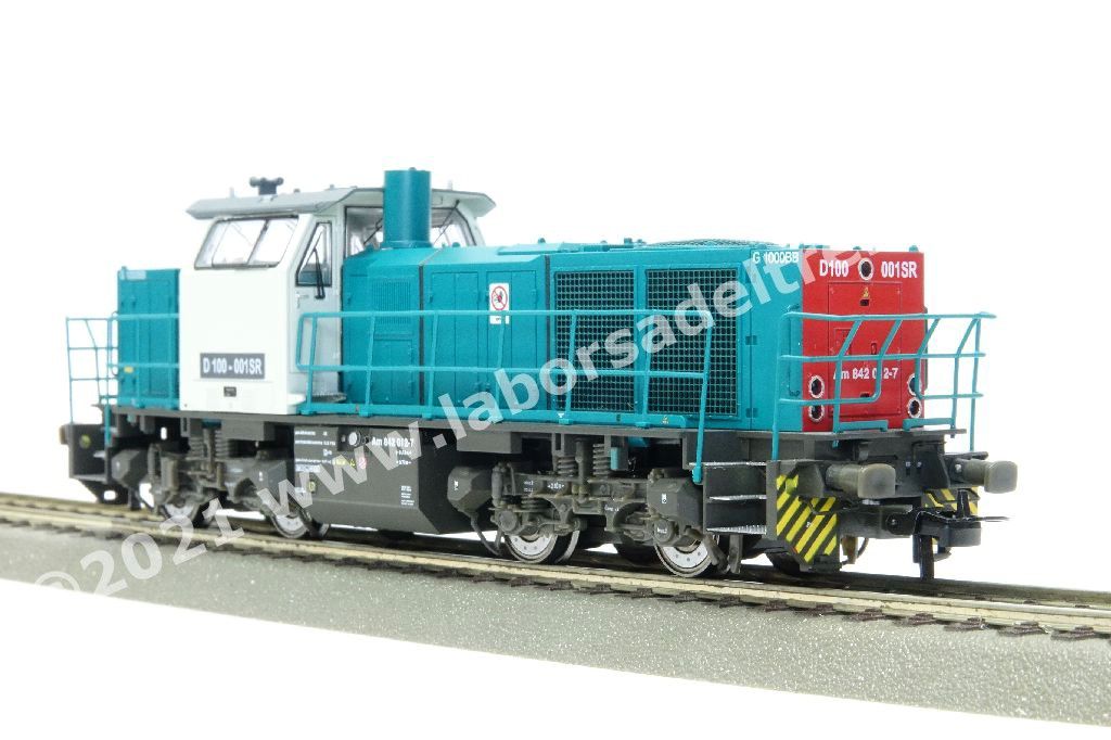 Locomotiva diesel SBB Cargo Italia D100.001SR (ex. Am 842), livrea verde con cabina bianca e frontali rossi, epoca VI - Digital Sound - Esclusiva per PiR.A.T.A.